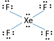 xenon tetrafluoride XeF4 lewis structure